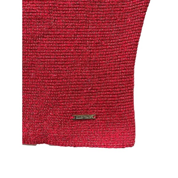 Ellen Tracy Sweater Womens 2XL 3/4 Dolman Sleeve V Neck Tunic Pullover Dark Pink - Picture 3 of 8